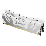 Kingston FURY Renegade - DDR5 - kit - 32 GB: 2 x 16 GB - DIMM 288-PIN - 6000 MHz / PC5-48000 - CL32 - 1.35 V - senza buffer - on-die ECC - bianco e argento